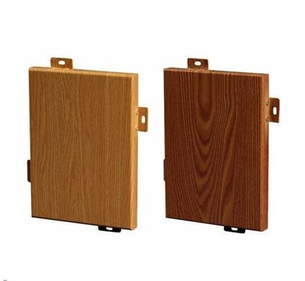 주문 인테리어 / 외관 벽 장식용 에뮬레이션 목재 색상 맞춤 알루미늄 패널 online manufacture
